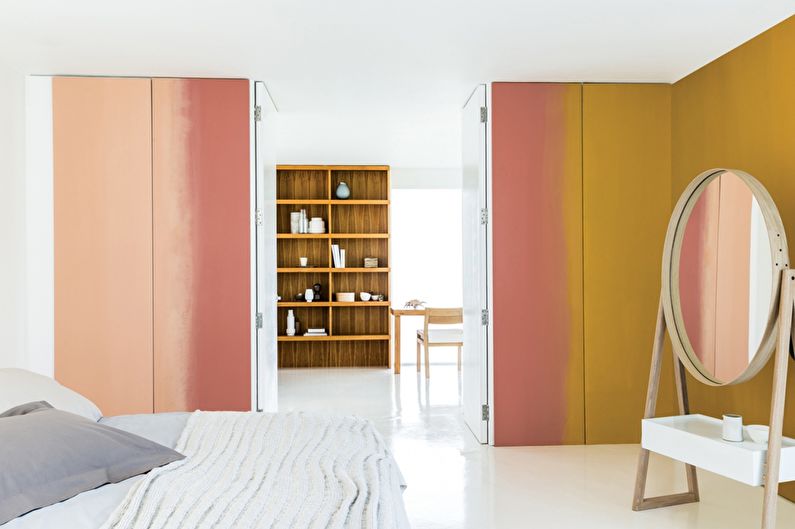 Color combinations for floors, walls, ceilings and furniture - Cold and warm combinations