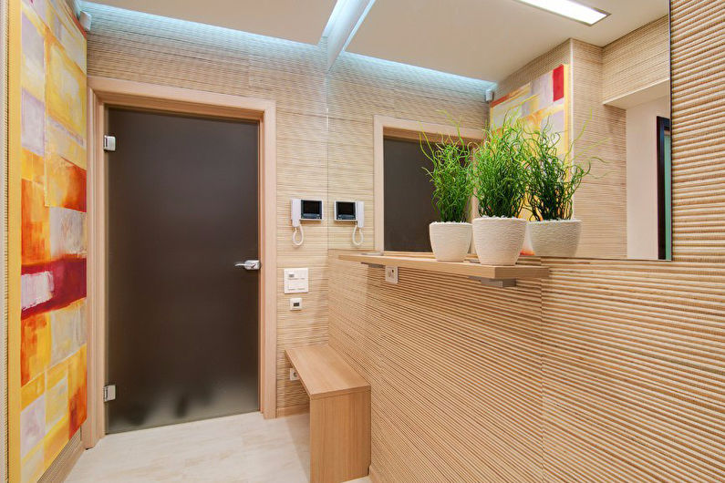 Bamboo wallpaper in the hallway - Interior Design