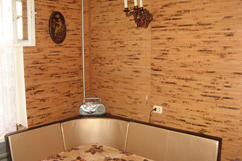 Bamboo wallpaper in the kitchen - Interior Design
