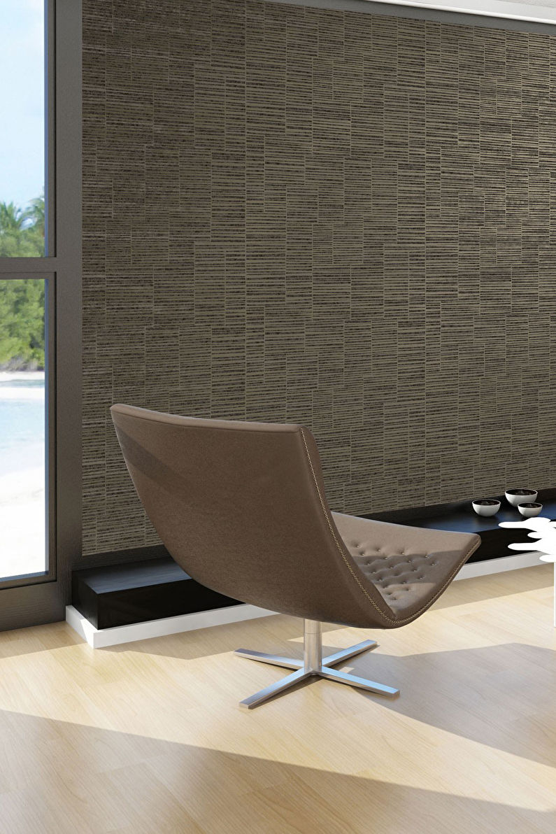 Bamboo wallpaper in the kitchen - Interior Design