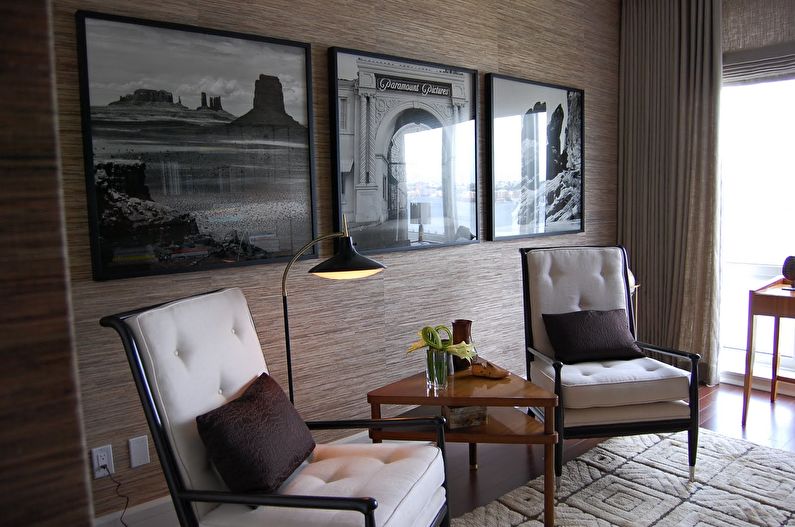 Bamboo wallpaper in the bedroom - Interior Design