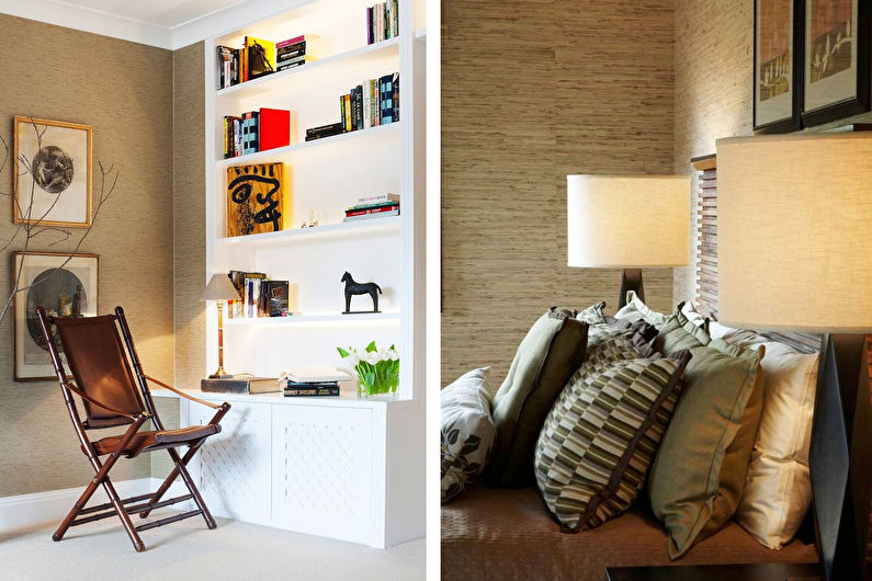 Bamboo wallpaper in the bedroom - Interior Design