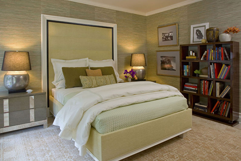 Bamboo wallpaper in the bedroom - Interior Design