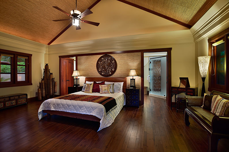Bamboo wallpaper in the bedroom - Interior Design
