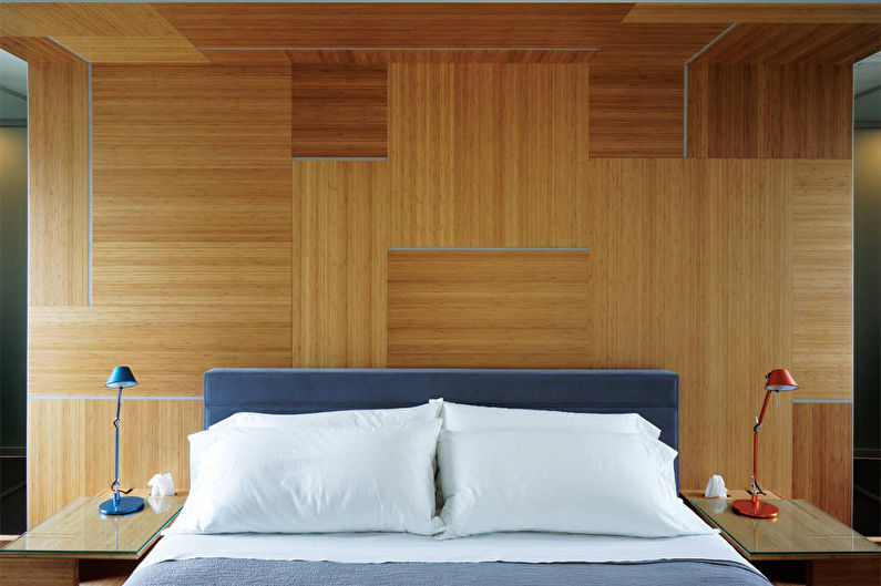 Bamboo wallpaper in the bedroom - Interior Design