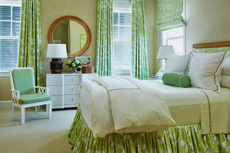 Bamboo wallpaper in the bedroom - Interior Design