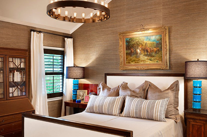 Bamboo wallpaper in the bedroom - Interior Design