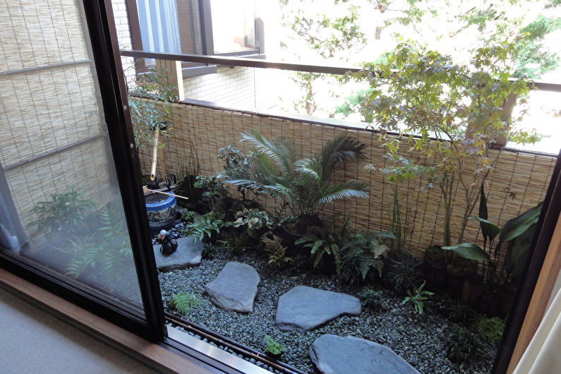 Bamboo wallpaper on the loggia and balcony - Interior Design