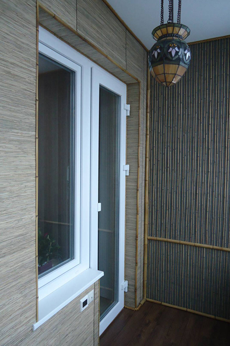 Bamboo wallpaper on the loggia and balcony - Interior Design