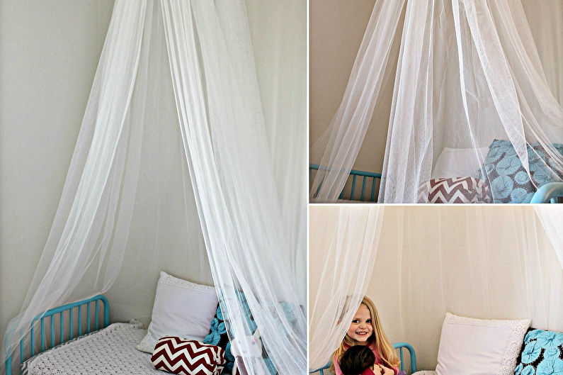 DIY canopy on the crib
