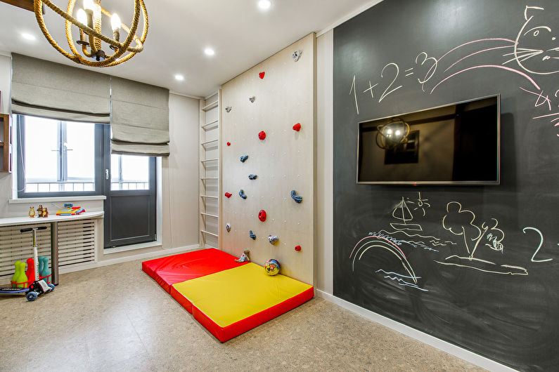 Stretch ceilings in the children's room - photo