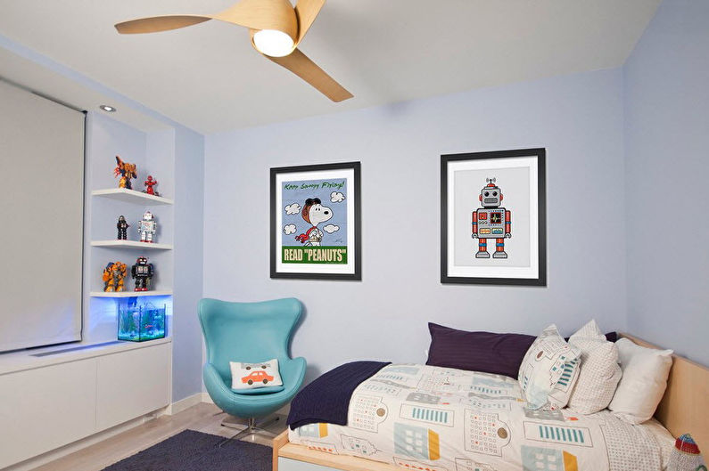 Stretch ceilings in the children's room - photo