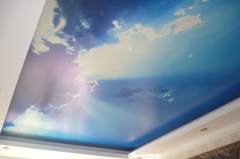 Stretch ceilings in the children's room - photo