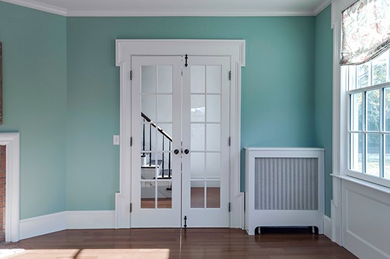 Turquoise with white - The combination of colors in the interior