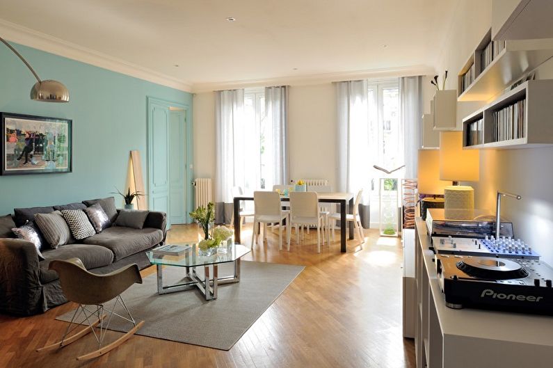 Turquoise and Beige - The combination of colors in the interior