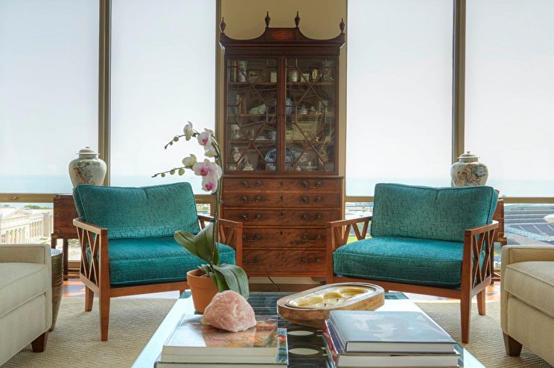 Black or brown with turquoise - The combination of colors in the interior