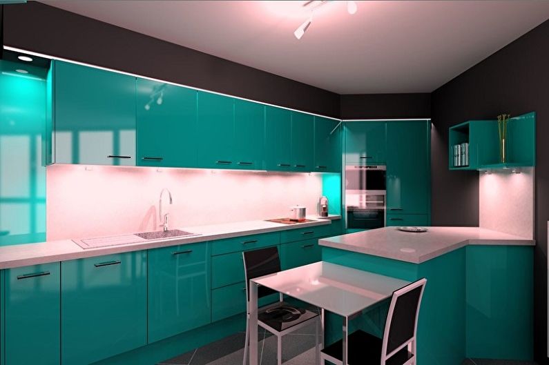 Turquoise Kitchen Photo - Interior Design
