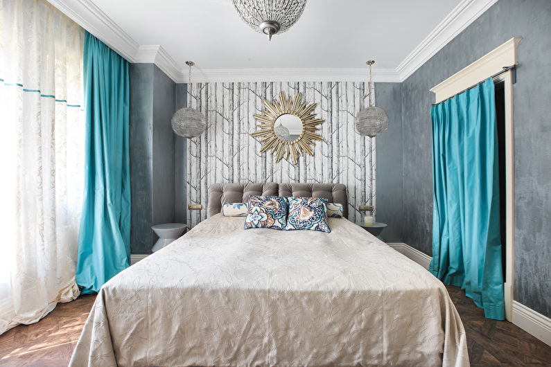 Turquoise bedroom photo - Interior Design