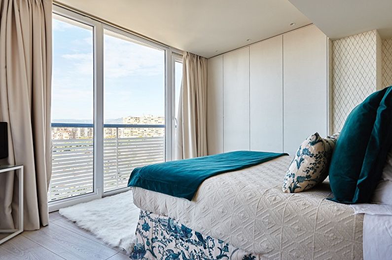 Turquoise bedroom photo - Interior Design
