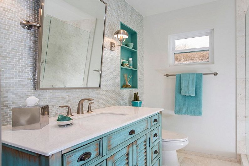 Turquoise bathroom photo - Interior Design