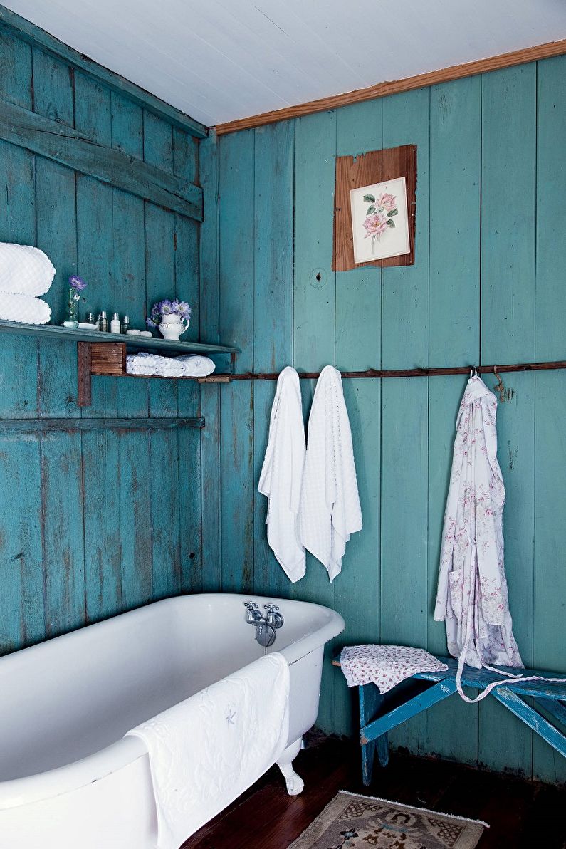 Turquoise bathroom photo - Interior Design