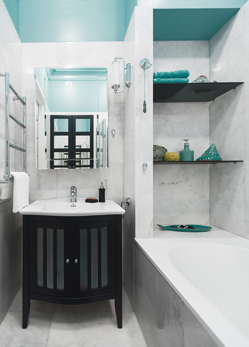 Turquoise bathroom photo - Interior Design