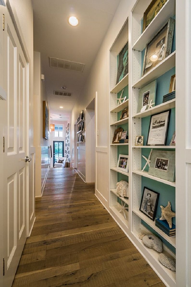 Turquoise hallway and corridor photo - Interior Design