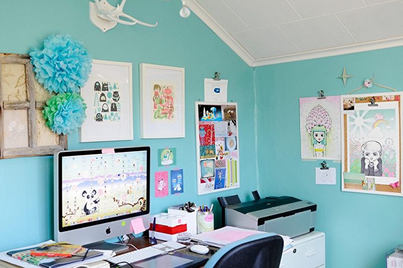 Turquoise children's room photo - Interior Design