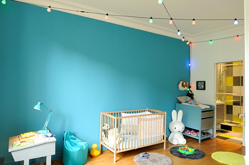 Turquoise children's room photo - Interior Design