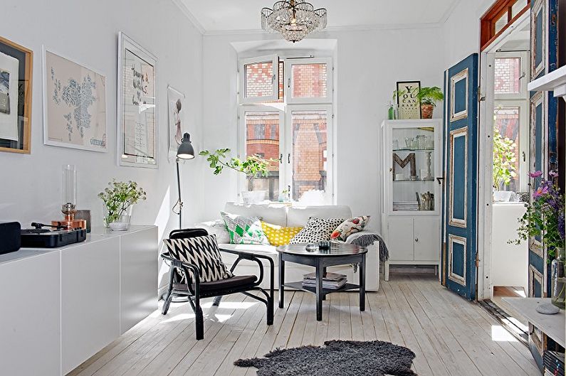 Scandinavian style in the interior - floor decoration