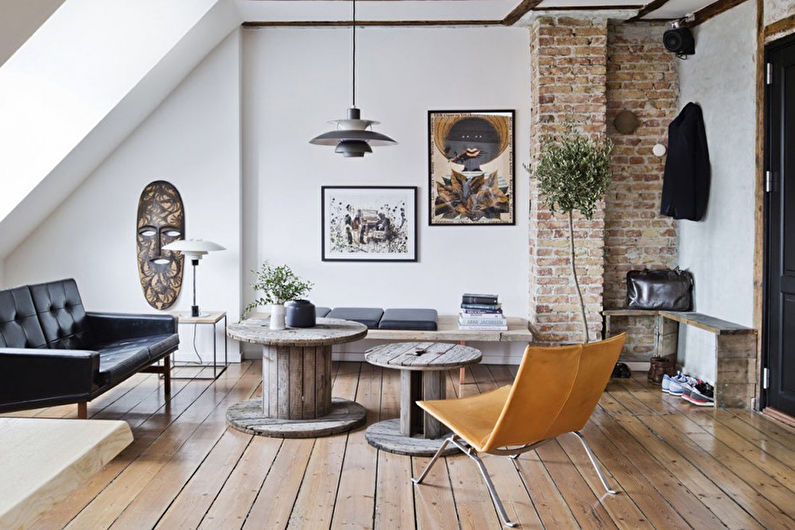 Living room in the Scandinavian style photo - Interior Design