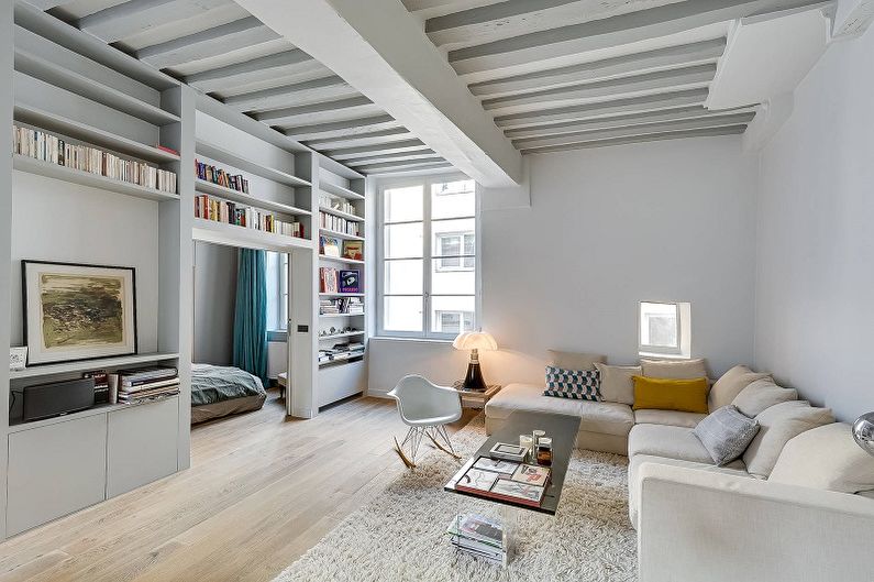 Living room in the Scandinavian style photo - Interior Design