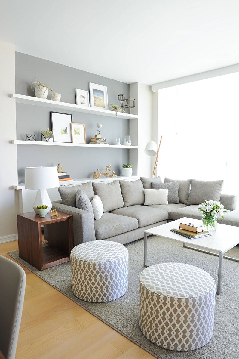 Living room in the Scandinavian style photo - Interior Design