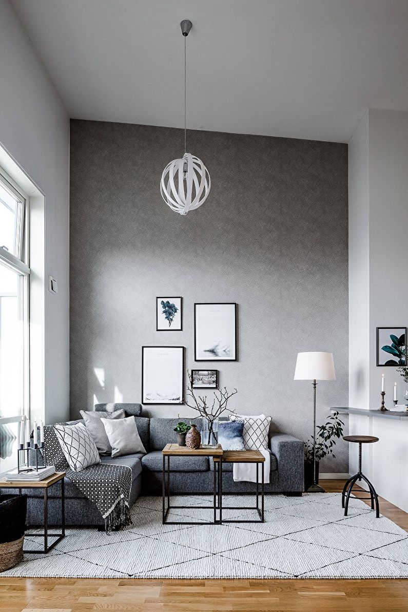 Living room in the Scandinavian style photo - Interior Design