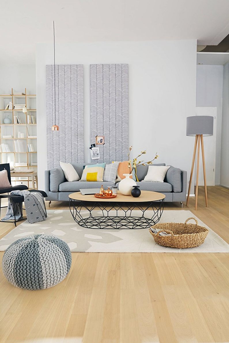 Living room in the Scandinavian style photo - Interior Design