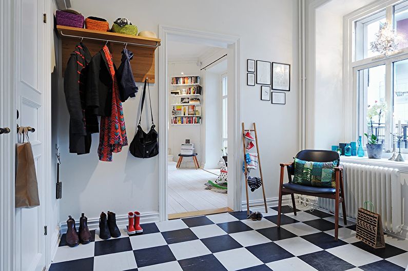 Entrance hall and corridor in Scandinavian style photo - Interior Design