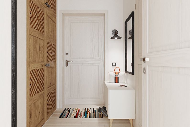 Entrance hall and corridor in Scandinavian style photo - Interior Design