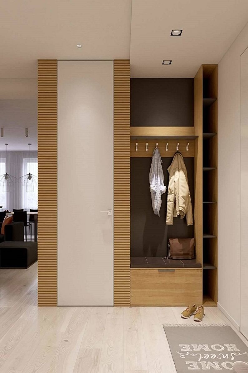 Entrance hall and corridor in Scandinavian style photo - Interior Design