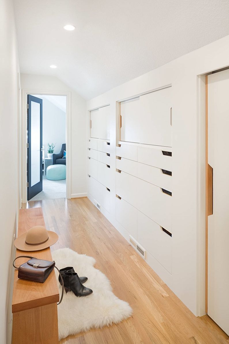 Entrance hall and corridor in Scandinavian style photo - Interior Design