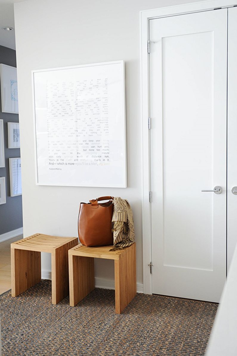 Entrance hall and corridor in Scandinavian style photo - Interior Design