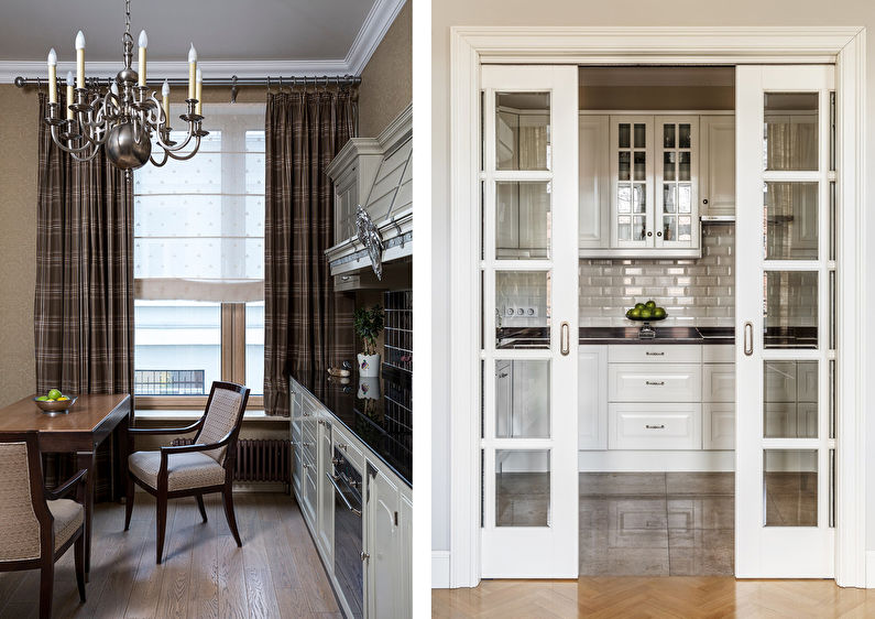 Cuina de 7 m2 a l’estil d’un clàssic modern - Disseny d’interiors