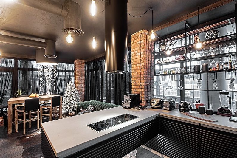 Canapé de cuisine de style loft