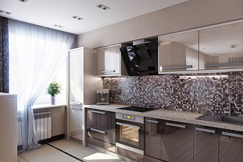 Mosaic kitchen apron