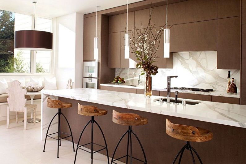 Stone apron for the kitchen