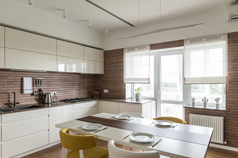 Apron for kitchen made of wood or MDF