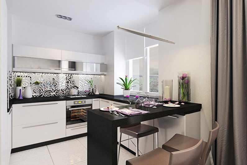 Mirror apron for the kitchen