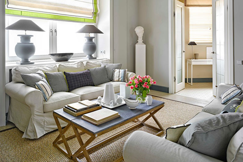 Living room 15 sq.m.in the style of a modern classic - Interior Design