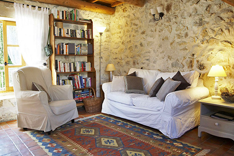 Living room 15 sq.m. in Provence style - Interior Design