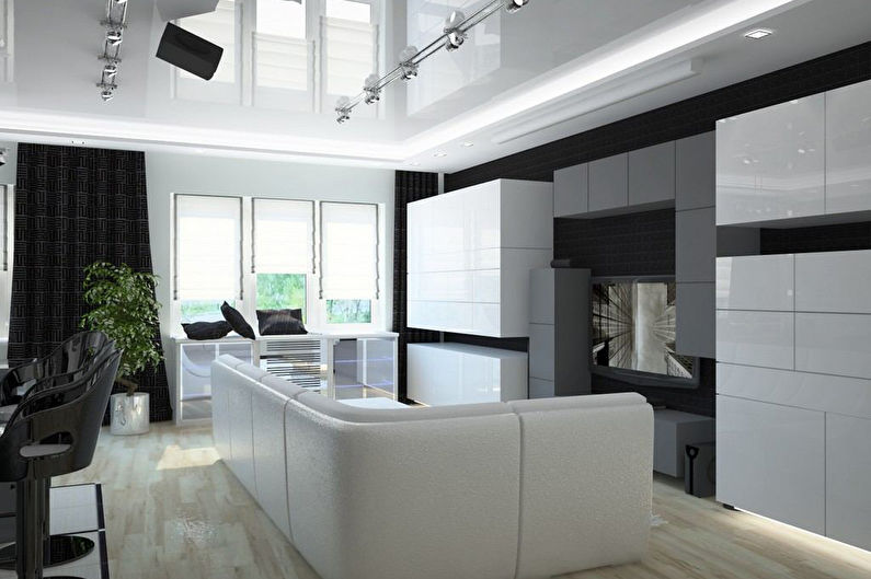 Living room 15 sq.m. in high-tech style - Interior Design
