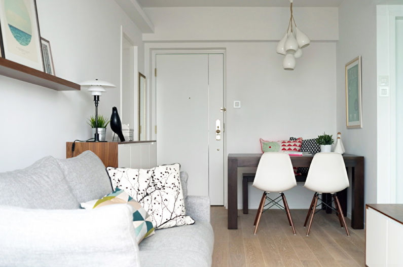 Living room design 15 sq.m. - floor finish